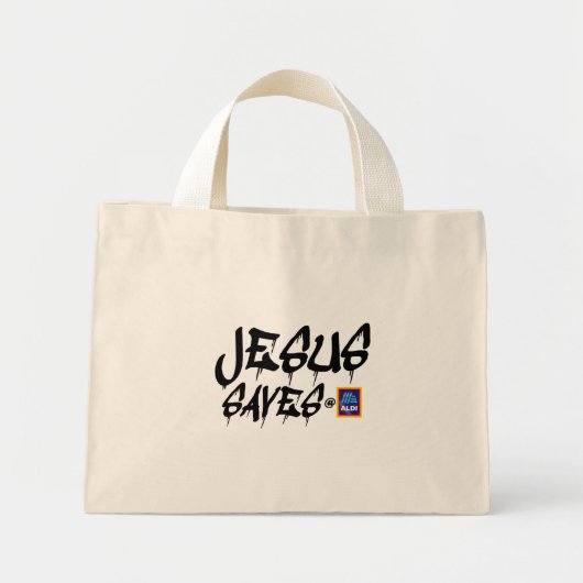 Aldi "Jesus saves" tote bag (Devant)