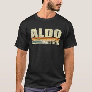 Aldo Gift Name Personalized Funny Retro  Bi T-shirt