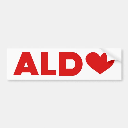 Aldo Love Bumpersticker (Voorkant)