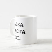 Alea Iacta Est - Caesar Latijn Quote Koffiemok (Voorkant links)
