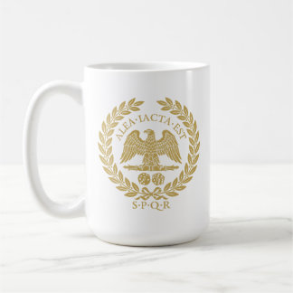 Alea Iacta Est Romeinse Adelaar Dobbelsteen en Lau Koffiemok
