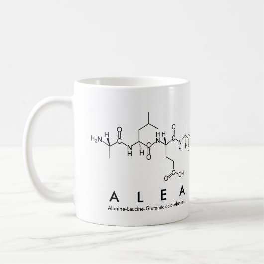 Aléa peptide nom mug (Gauche)