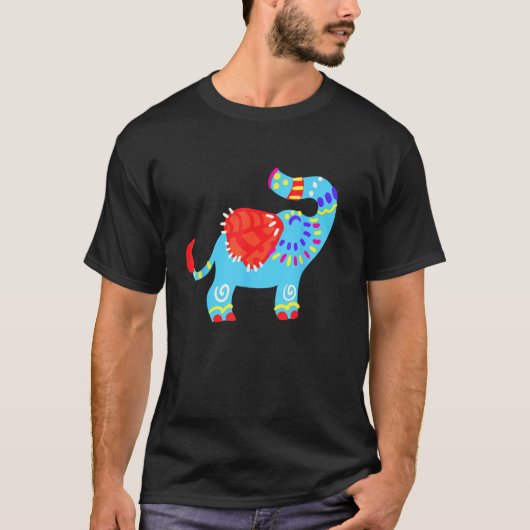 Alebrijes Fantasy Figure Animal Sculpture Elephant T-shirt (Voorkant)