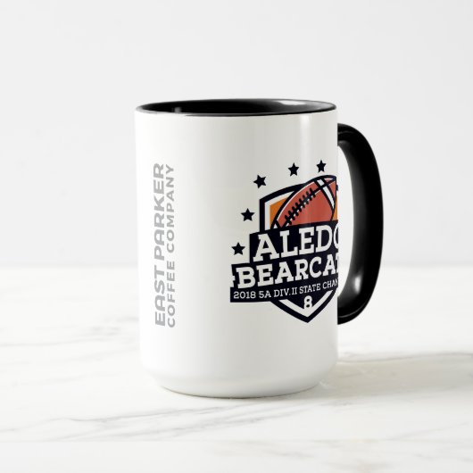 Aledo Bearcat 2018 State Champ "Shield"- 15oz. Mok (Voorkant rechts)