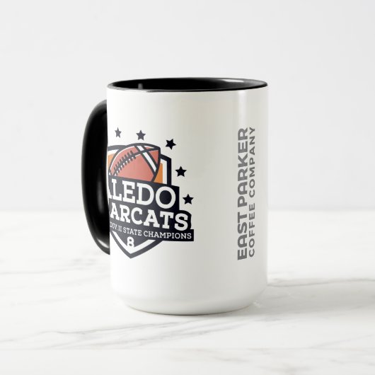 Aledo Bearcat 2018 State Champ "Shield"- 15oz. Mok (Voorkant links)
