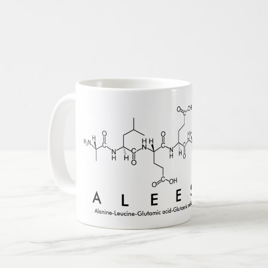 Aléesha peptide nom mug (Devant gauche)