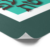 Alef Bet Poster - bleu moderne (Coin)