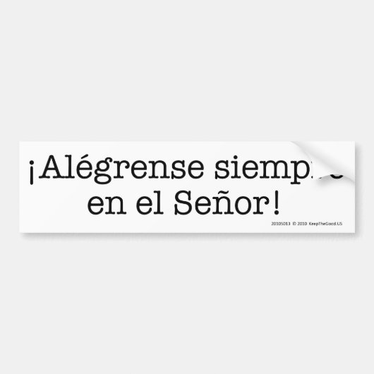Alégrense. -Bumpersticker Bumpersticker (Voorkant)