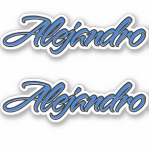 Alejandro Nom autocollant Stickerset