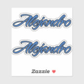 Alejandro Nom autocollant Stickerset (Feuille)