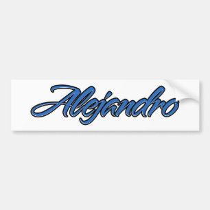 Alejandro Nom Sticker bleu Autoaufkleber