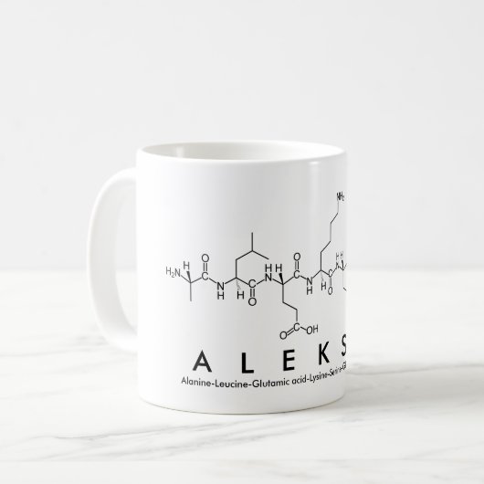 Aléksei peptide nom mug (Devant gauche)