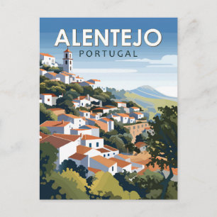 Alentejo Portugal Reizen Kunst Vintage Briefkaart