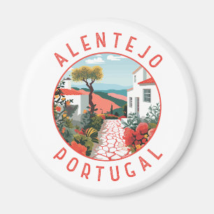 Alentejo Portugal retro noodcirkel Magneet
