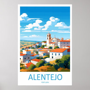 Alentejo Vintage Poster Park Nationale Reis Ski