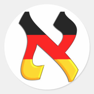 Aleph German.png Ronde Sticker