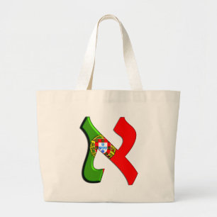 Aleph Portugal.png Grote Tote Bag