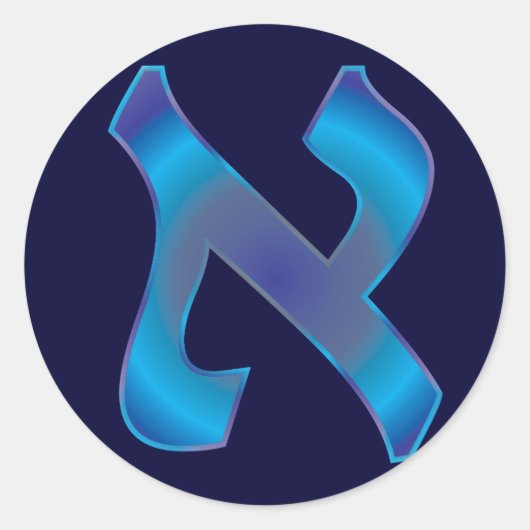 Aleph Ronde Sticker (Voorkant)