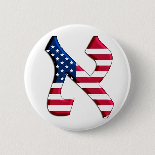 Aleph Usa.png Ronde Button 5,7 Cm (Voorkant)