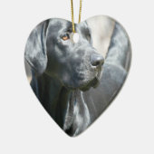 Alert Black Labrador Rertriever Dog Ornament (Links)