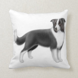 Alert Border Collie Dog Pillow Kussen