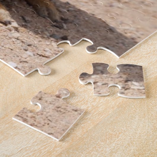 Alert Meerkat Standing Jigzaag Puzzle Legpuzzel (Zijkant)