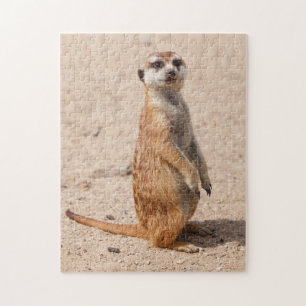 Alert Meerkat Standing Jigzaag Puzzle Legpuzzel