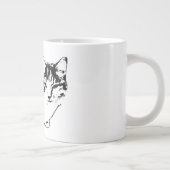 Alert Tabby Cat Ink Portrait Mug (Droite)