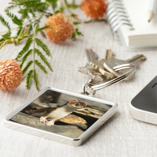 Alert Weasel Sleutelhanger (Zijkant)