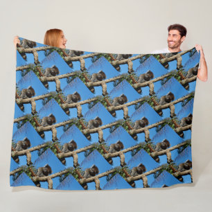 Alert Wild Koala in een boom, Fleece Deken