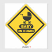 Alerte - Bébé à bord Sticker de sécurité (Feuille)