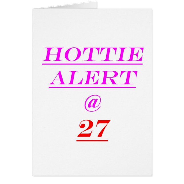 Alerte de 27 Hottie (Devant)