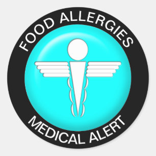 Alerte Médicale - Autocollant rond Turquoise class