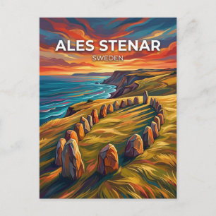Ales Stenar Zweden Briefkaart