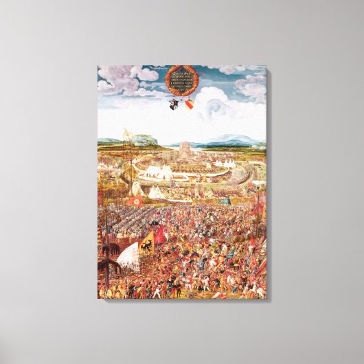 Alesia Bebelegerd door Julius Caesar Canvas Afdruk (Voorkant)