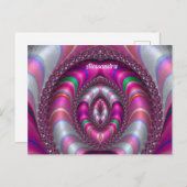 ALESSANDRA ~ PINK 3D Fractal Design ~ Briefkaart (Voorkant / Achterkant)