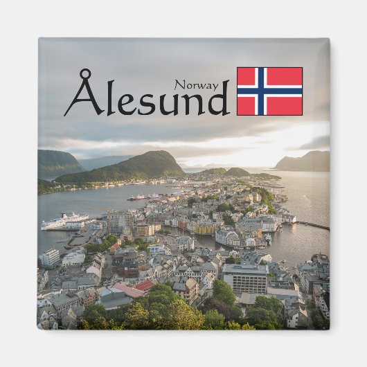 Alesund Norway Souvenir Magneet (Voorkant)