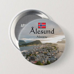 Alesund Norway Souvenir Ronde Button 7,6 Cm