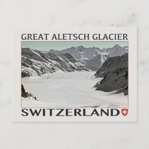 Aletsch Glacier - op White.jpg Briefkaart