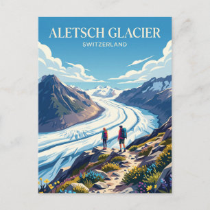 Aletschgletsjer Zwitserland Briefkaart
