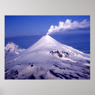 Aleutian Islands Volcano Poster