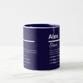 Alex, Girl Personalized Name Definition Mug Tweekleurige Koffiemok (Center)