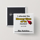 Alex Hutchins Vierkante Button 5,1 Cm (Voorkant /achterkant)