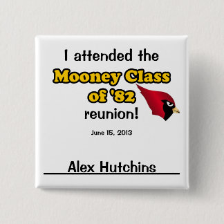 Alex Hutchins Vierkante Button 5,1 Cm