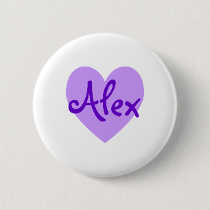 Alex in Paars Ronde Button 5,7 Cm