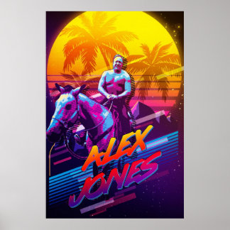 ALEX JONES GLIDING VIA DE 80S POSTER
