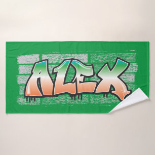 Alex jouw naam Bath Hand Towel Badhanddoek