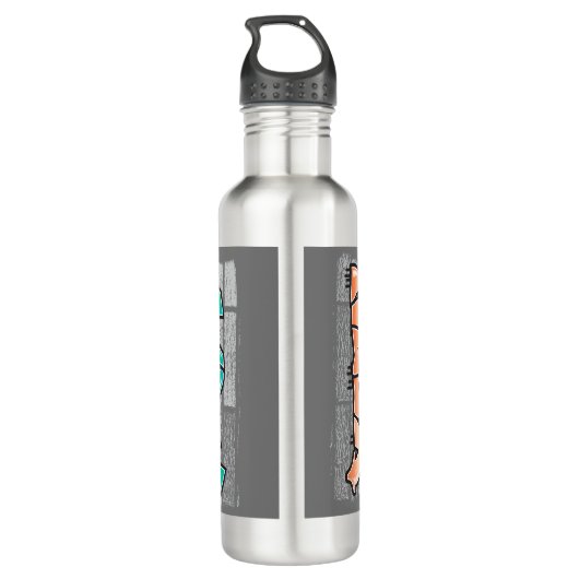 ALEX Jouw naam Graffiti Brick Wall Verf Splatter Waterfles (Achterkant)