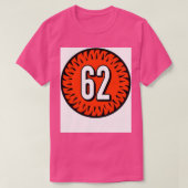 Alex Redmond Nummer 62 Jersey Cincinnati Bengalen T-shirt (Design voorkant)