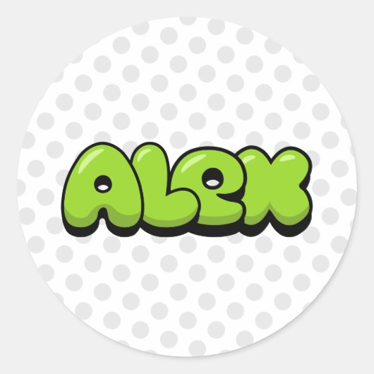 Alex Ronde Sticker (Voorkant)